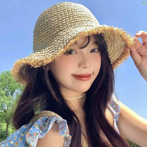 ロー エッジ 織 麦わら 帽子 レディース 夏 つば広 折りたたみ 漁師 海辺 ビーチ 日焼け防止 ロー エッジ 織 麦わら 帽子 レディース 夏 つば広 折りたたみ 漁師 海辺 ビーチ 日焼け防止