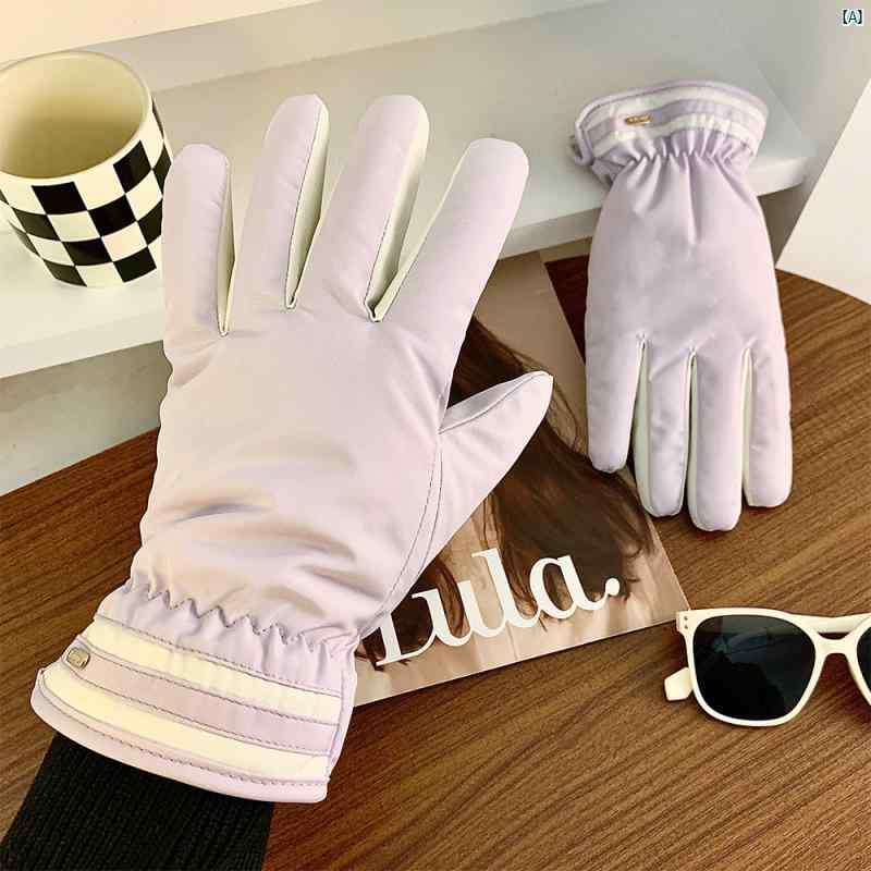 ベルベット サイクリング用 厚手 レディース 冬用 タッチ スクリーン スキー グローブ 屋外 ライディング 暖かい 防水 防風性 耐寒性 備えて す