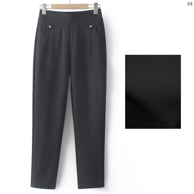 レディース ファッション 大歳 マダム コーデ 春 夏 秋 ママ ズボン ベルベット 厚手 アウターウェア 秋冬 ストレート レッグ レディース たり おばあちゃん 春