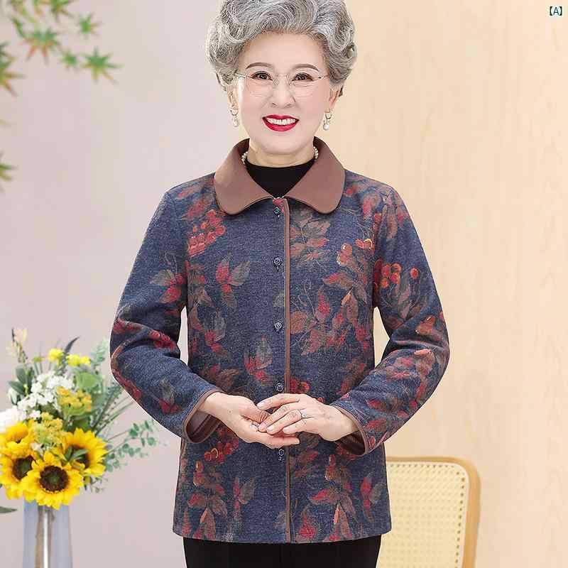レディース ファッション 大歳 マダム コーデ 春 夏 母さん 春秋 長袖 シャツ 70歳おばあちゃん 服おばあちゃん 高 者 たり 服