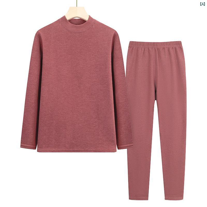 レディース ファッション 大歳 マダム コーデ 春 夏 秋 秋服 長ズボン セット 高者用 薄手 防寒 肌着高 者 老婦歳 服 2点セット