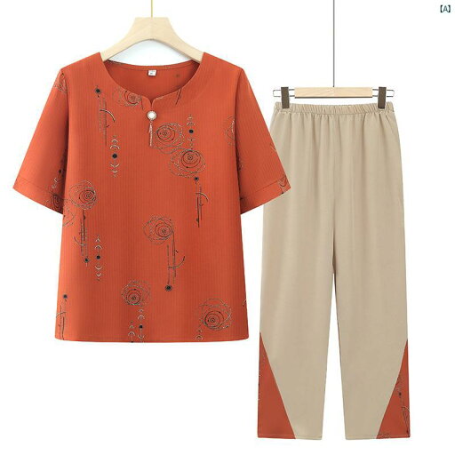 レディース ファッション 大歳 マダム コーデ 春 夏 秋 ママ 夏服 半袖 冷感 スーツ たり Tシャツ トップス レディース 夏 カジュアル 2点セット レディース ファッション 大歳 マダム コーデ 春 夏 秋 ママ 夏服 半袖 冷感 スーツ たり Tシャツ トップス レディース 夏 カジュアル 2点セット