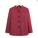 レディース ファッション 大歳 マダム コーデ 春 夏 秋 高 者 秋服 レディース コート ウール 唐 スーツ 厚手 おばあちゃん 服 老婦歳 スーツ高 ベルベット トップス
