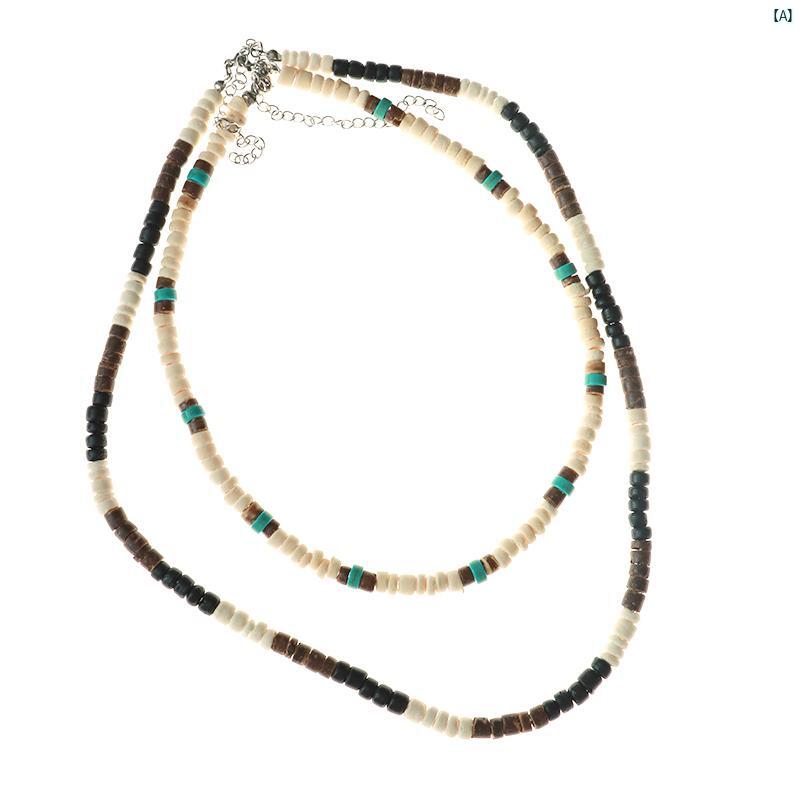 レディース ファッション コーデ 春 夏 秋 ファッション小物 イン ビア ココナッツ ビーズ カップル ベスト ネックレス メンズ レディース 鎖骨 スタック...