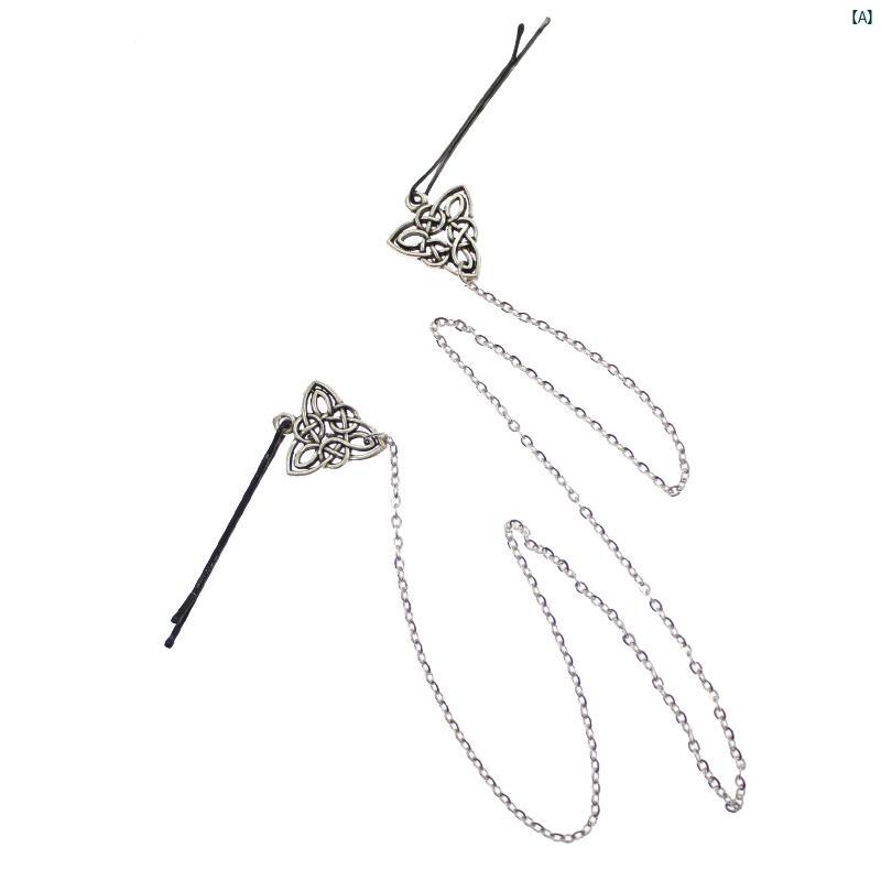 レディース　ファッション　コーデ　春　夏　秋　ファッション小物 レトロ エスニック ヘア アクセサリー チェーン クリップ オン 三つ編み 写真 スタイリング メタル