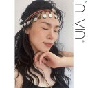 レディース ファッション コーデ 春 夏 秋 ファッション小物 イン ヴィア シーサイド ヘア アクセサリー レトロ ボヘミアン 帽子 額 チェーン タッセル ...