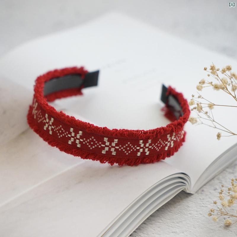 レディース　ファッション　コーデ　春　夏　秋　ファッション小物 エスニック 刺繍お祝い新 ヘア アクセサリー ヘッド バンド レディース 歯 滑り止め 圧力 韓国新 頭飾り