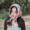 レディース ファッション コーデ 春 夏 秋 ファッション小物 Youxi 島新 アメリカン レトロ 千鳥格子 小柄 正方形 スカーフ チューブ トップ レディ...