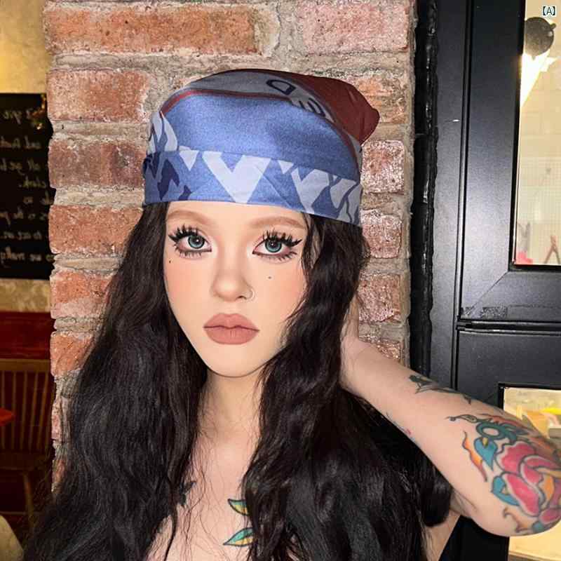 レディース ファッション コーデ 春 夏 秋 ファッション小物 Youxi Island アメリカン レトロ スタイリッシュ ガール ヒップ ホップ スカーフ ...