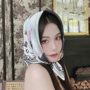 レディース ファッション コーデ 春 夏 秋 ファッション小物 Youxi Island 春夏 フランス レトロ 雰囲気 小柄 正方形 スカーフ レディース ハ...