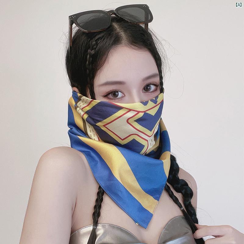 レディース ファッション コーデ 春 夏 秋 ファッション小物 Youxidao アメリカン レトロ ストライプ 文字 コットン スクエア スカーフ チューブ ...