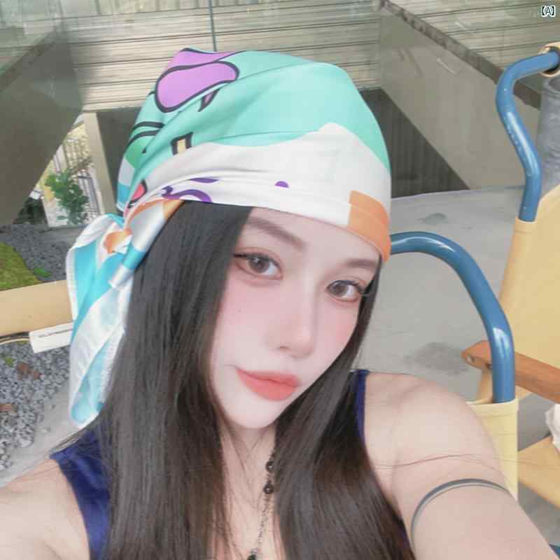 レディース　ファッション　コーデ　春　夏　秋　ファッション小物 Youxi Island 韓国 優しい 小柄 正方形 スカーフ チューブ トップ レディース 親子 ヘッド