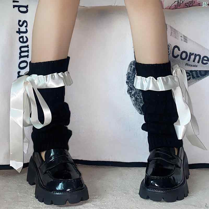 レディース ファッション コーデ 春 夏 秋 ファッション小物 Youxi Island カレッジ ホワイト ウール JK ボウ ソックス セット y 2 k ...