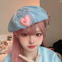 レディース ファッション コーデ 春 夏 秋 ファッション小物 Youxi Island 帽子 レディース 春夏 かわいい 韓国 デニム 八角形 ベレー 帽小顔...