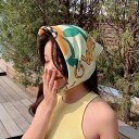 レディース ファッション コーデ 春 夏 秋 ファッション小物 韓国 小柄 フレッシュ ヘア ネクタイ スカーフ 正方形 レディース 春秋