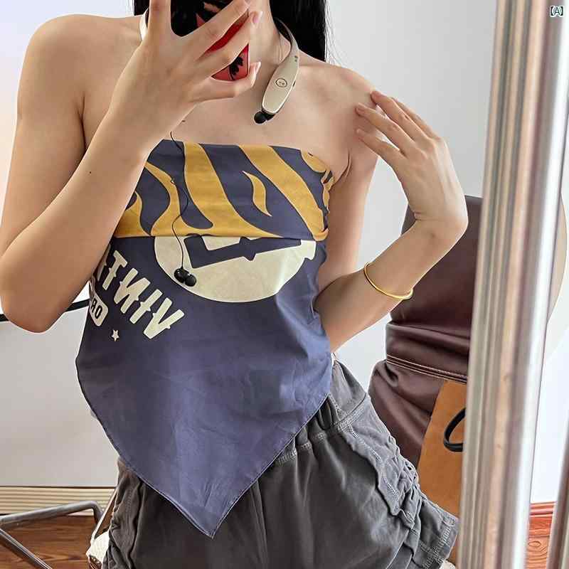 レディース ファッション コーデ 春 夏 秋 ファッション小物 Youxi Island 春夏 ヴィンテージ スクエア スカーフ チューブ トップ アメリカン ...