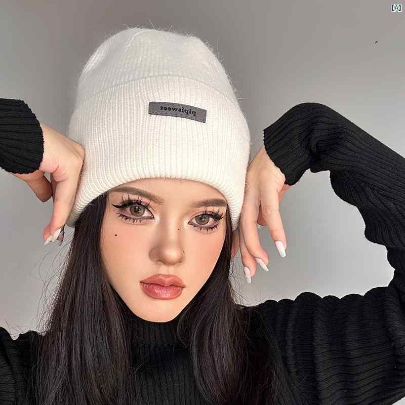 Youxidao 秋冬 スタイリッシュ ガール ピンク ニット 帽子 レディース スキー クール ハット 大きい 頭囲 メンズ アメリカン ヒップ ホップ スト...