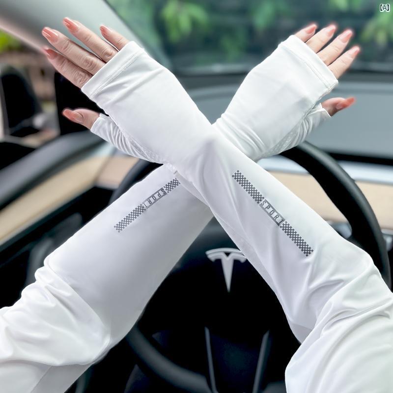 レディース　コーデ　ファッション小物 夏 冷感 日焼け防止 ハンド スリーブ 拡張 手袋 メンズレディー..