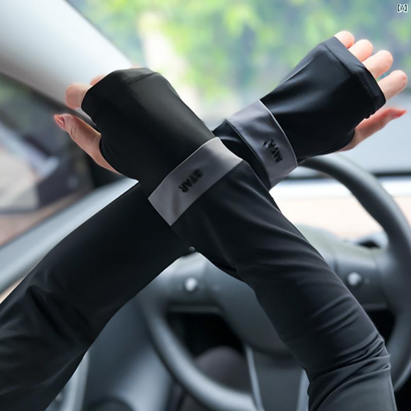 レディース　コーデ　ファッション小物 夏 冷感 日焼け防止 ハンド スリーブ 腕 細くて たり メンズレディース 運転 練習用 長袖 付き す