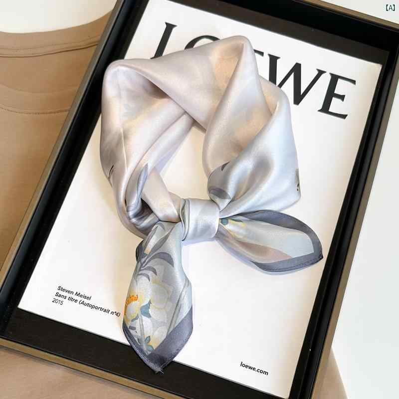 レディース　コーデ　ファッション小物 小柄 正方形 スカーフ レディース 春秋　冬 ネック 薄手 母 50 x