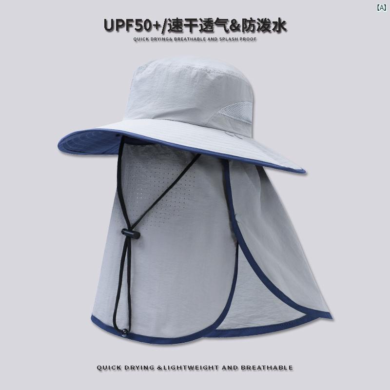 レディース コーデ ファッション小物 オール ラウンド 日焼け防止 サンハット 夏 屋外 釣り メンズレディース 通気性 速乾 首 保護 マント マスク 1