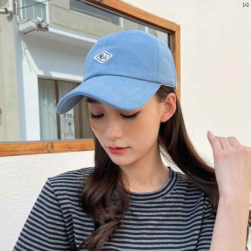 レディース コーデ ファッション小物 夏 屋外 野球帽 ライト ブルー ひさし 付き キャップ 大きい 頭囲 顔 出す 小柄 メンズレディース 日焼け防止 サン...