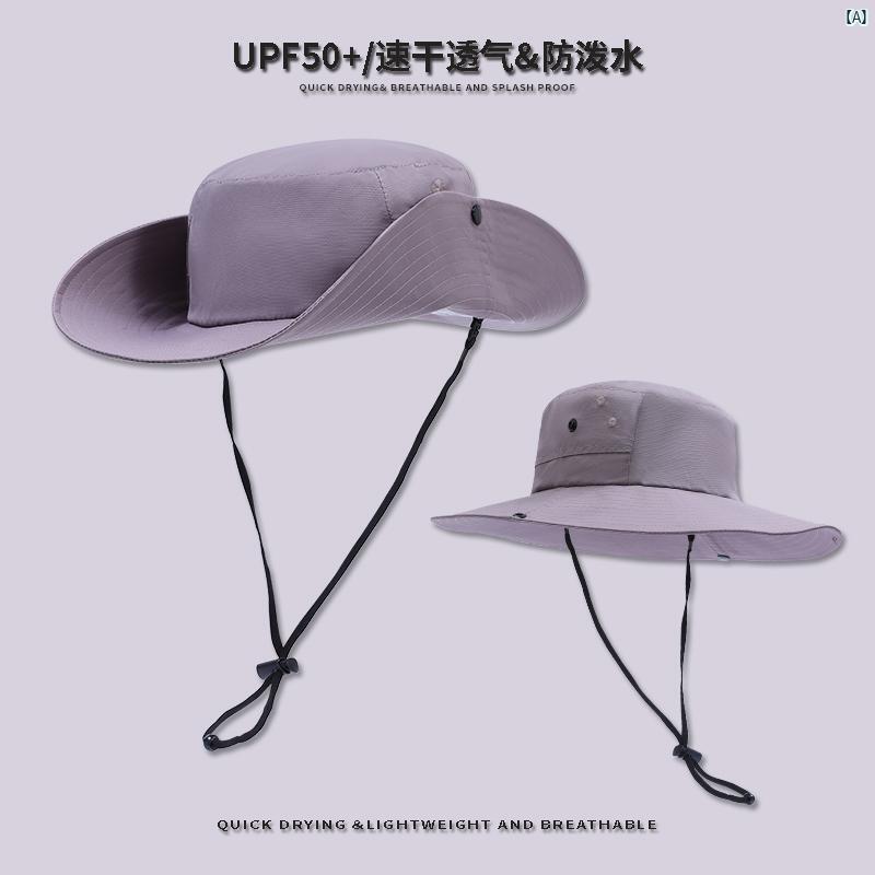 レディース コーデ ファッション小物 夏 屋外 ハイキング 登山 釣り用 つば広 広い 速乾 日焼け防止 サンハット メンズレディース UV防止 付き 漁師 バ...