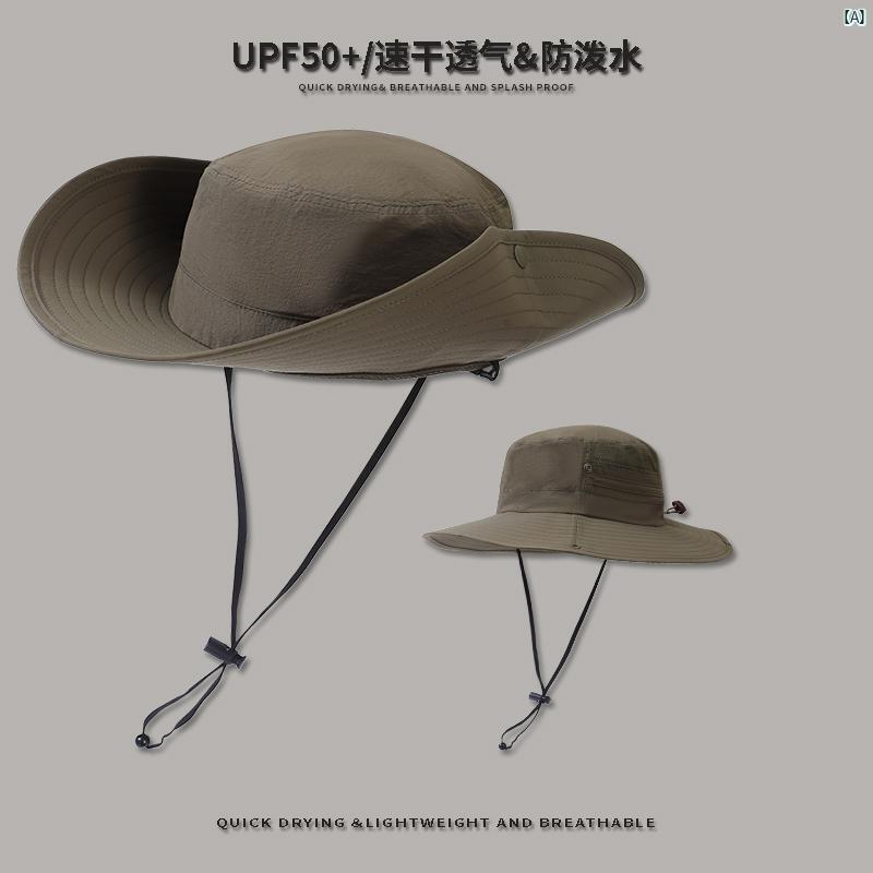 レディース コーデ ファッション小物 夏 屋外 キャンプ ハイキング 釣り 薄型 速乾 大型 つば広 サンシェード サンハット メンズレディース 漁師 帽子