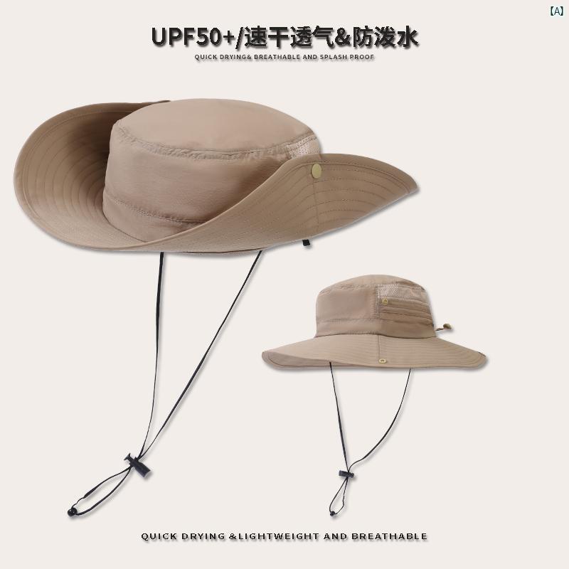 レディース コーデ ファッション小物 ウエスタン カウボーイハット 夏 屋外 ハイキング 釣り 薄手 速乾 サンシェード サンハット メンズレディース 漁師 帽...