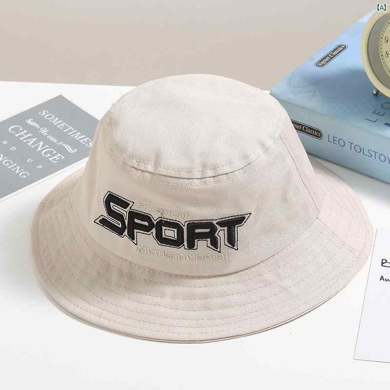 子供 フィッシャーマン ハット 15歳 3 男 女 ベビー 手紙 バケット 夏 薄手 日焼け防止 帽子(4.0)