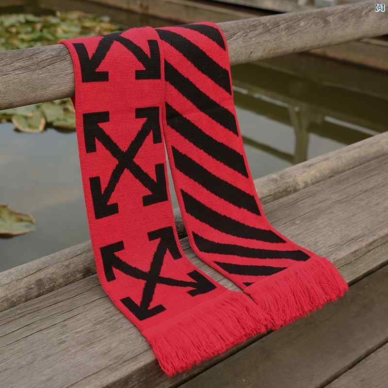 レディース　コーデ　春　夏　秋　ファッション小物 冬 矢印 ストライプ スカーフ メンズ 個性 ヒップ ..