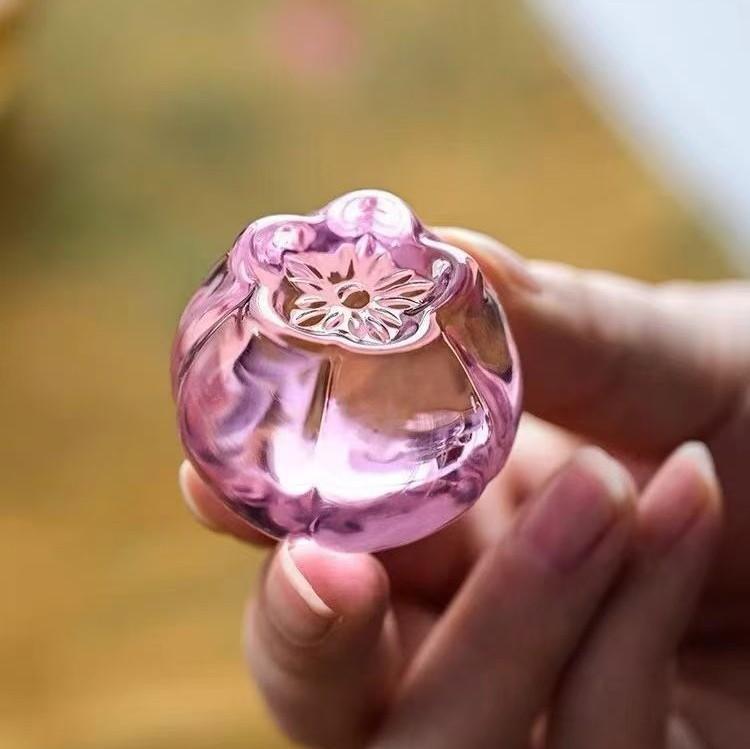 茶道具用品 レディース 茶托 蓋置き 桜モチーフ ガラス製 桜色 ピンク系 クリスタルガラス ハンドメイド 小物置き 卓上 装飾 雑貨 和食器 急須蓋置き かわいい おしゃれ 上品 贈り物 プレゼント ギフト 普段使い