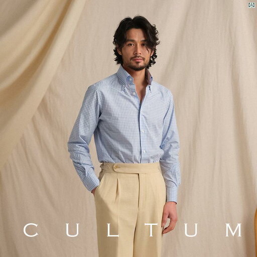 軽量 通気性 CULTUM イタリア コットン ビッグ ポイント ボタン カラー ビジ グ シャツ メンズ 長袖 カジュアル 軽量 通気性 CULTUM イタリア コットン ビッグ ポイント ボタン カラー ビジ グ シャツ メンズ 長袖 カジュアル