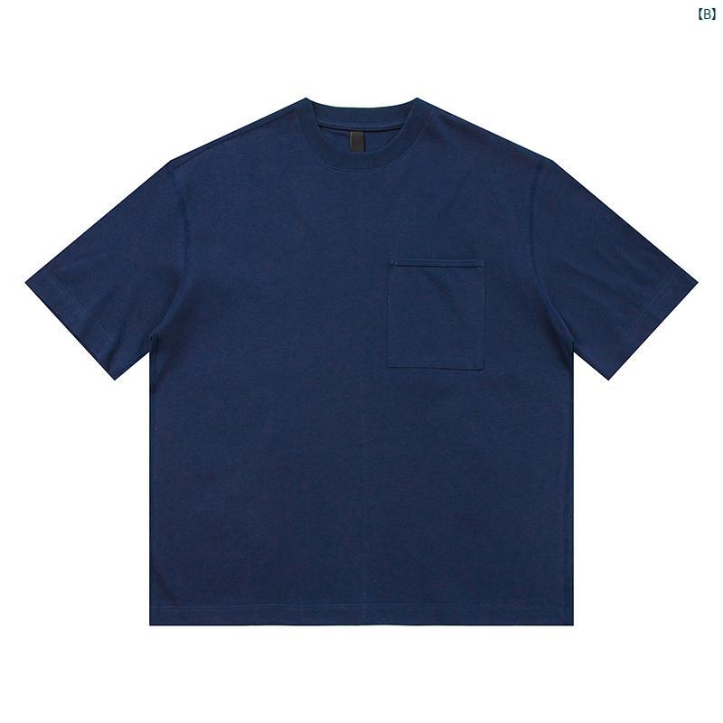 メンズ　コーデ　ファッション　春　秋　夏 zlmeet メンズレディース 夏 ラウンドネック ポケット 半袖 テクスチャー シンプル カップル カジュアル Tシャツ イン