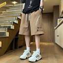 メンズ ファッション コーデ 男性 オシャレ 冷感 速乾 ショート パンツ メンズ サマー ストレート カーゴパンツ ミドル丈 カジュアル スポーツ バスケットボール
