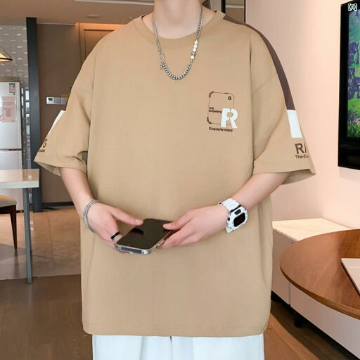 メンズ ファッション コーデ 男性 オシャレ 半袖 メンズ 夏 五分丈 服 t カジュアル スプライシング 文字 Tシャツ メンズ ファッション コーデ 男性 オシャレ 半袖 メンズ 夏 五分丈 服 t カジュアル スプライシング 文字 Tシャツ