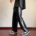 メンズ ファッション コーデ 男性 オシャレ 夏 用 冷感 カジュアル パンツ 男性用 薄手 ドレープ ストライプ ストレート 速乾 通気性 ワイド レッグ