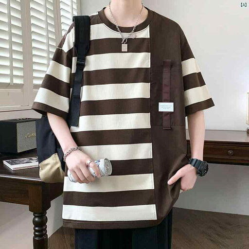 メンズ ファッション コーデ 男性 オシャレ 夏 メンズ用 ステッチ 半袖 Tシャツ 個性 メンズカジュアル メンズ ファッション コーデ 男性 オシャレ 夏 メンズ用 ステッチ 半袖 Tシャツ 個性 メンズカジュアル
