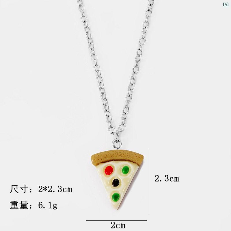 ユニセックス 男性 レディース アクセサリー オシャレ 複数 つげる こ スタイリッシュ 子供 ピザ ネックレス 仲良し シリーズ シンプル かわいい 韓国 ガールズ 学生 アクセサリー