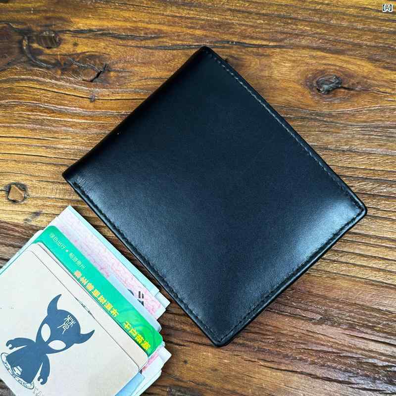 Men'S Bag - 革　おしゃれ　メンズ　 革 メンズ 財布 革 ショート 多機能 運転 免許証 カードホルダー 一体型 高級 牛革 レトロ