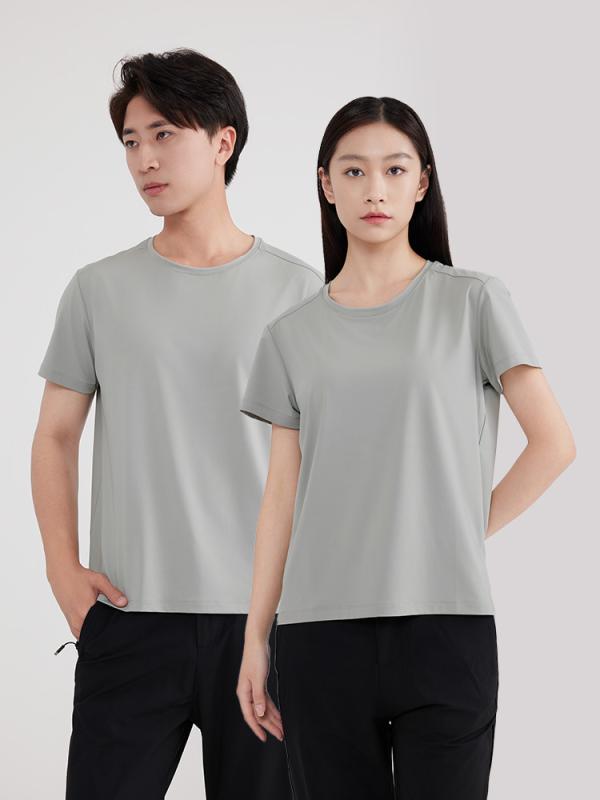 Tシャツ 男性用 女性用 速乾 透気 接触冷感 軽量 綿 春夏 運動 短袖 黒 白 灰
