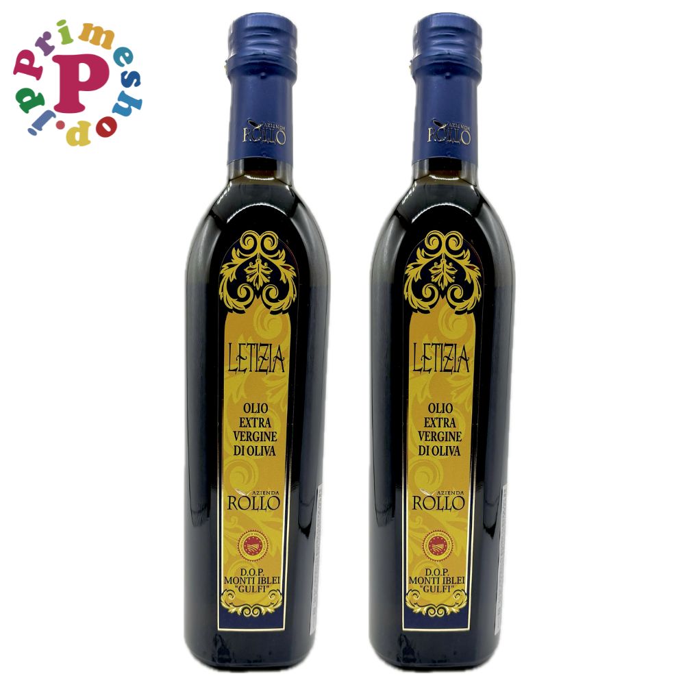 オリーブオイル レティツィア DOP モンティ・イブレイ エキストラバージン 500ml×2本 イタリア シチリ..
