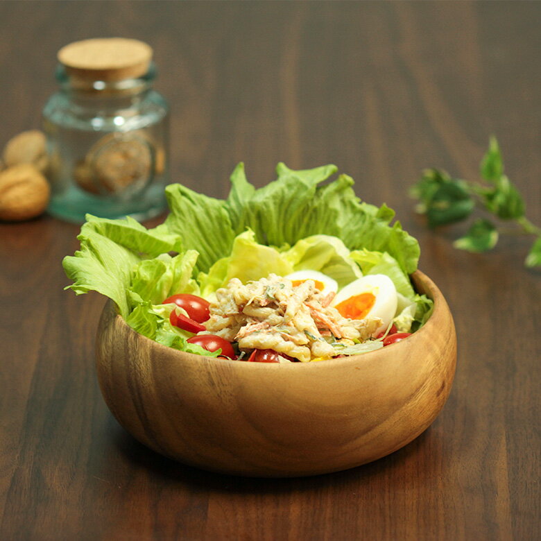 ＼4/14(火)20時から／店内全品P10倍【送料無料_a】木製食器 ボウル アカシア サラダボウル おしゃれ カフェ風 お皿 食器 小物入れ 天然木