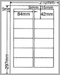 マルチラベル[A4・12面]500枚（ラベル数6,000） PSA210