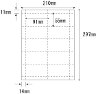 A4サイズ 10面付 マイクロミシン入名刺用紙 カードにも　80シート　名刺800枚分
