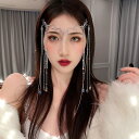 シルバーカーテンの額飾り ひたいかざり おでこ ヘッドドレス エキゾチック エスニック 衣装 花嫁 ビーズアクセサリー 結婚式 パーティー コスプレ シルバーチェーン 古代 旅行 写真 ウエディング