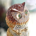 ふくろうのジュエリーケース リーフクリスタルオウル ブラウン 宝石箱 ピィアース PIEARTH 贈り物 結婚祝い ブライダルギフト 喜寿 米寿 還暦 クリスマ...