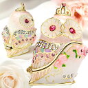 ローズティアラふくろうのジュエリーボックス(ピンク) 宝石箱 ピィアース PIEARTH 贈り物 結婚祝い ブライダルギフト 喜寿 米寿 還暦 クリスマスギフト