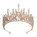 4色!カラフルストーンの豪華ティアラ(クリスタル) 花冠 髪飾り ヘッドドレス カチューシャ 結婚式 ティアラ ウェディング ブライダルセット パーティ コスプ...