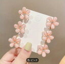 5色・髪に花飾り!お花のヘアクリップ(ピンク6個セット) バンスクリップ 女性 女の子 大人可愛い フラワー ヘアピン バレッタ 髪飾り 花 ヘッドドレス ヘア...